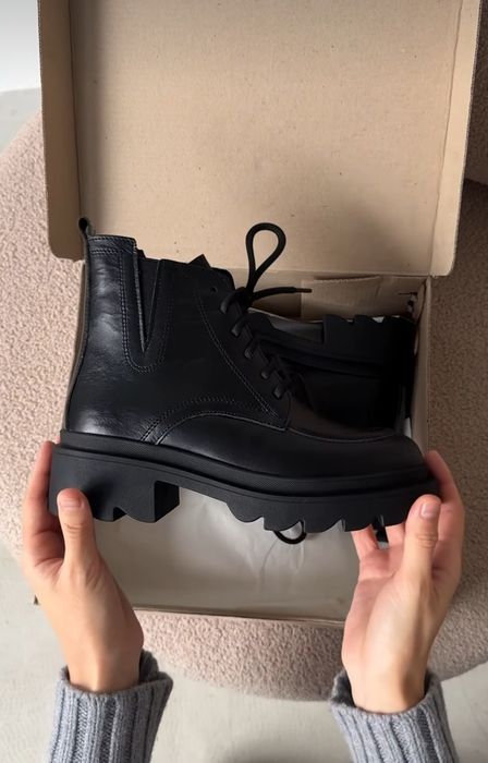 Зимові ботінки жіночі шкіра 38