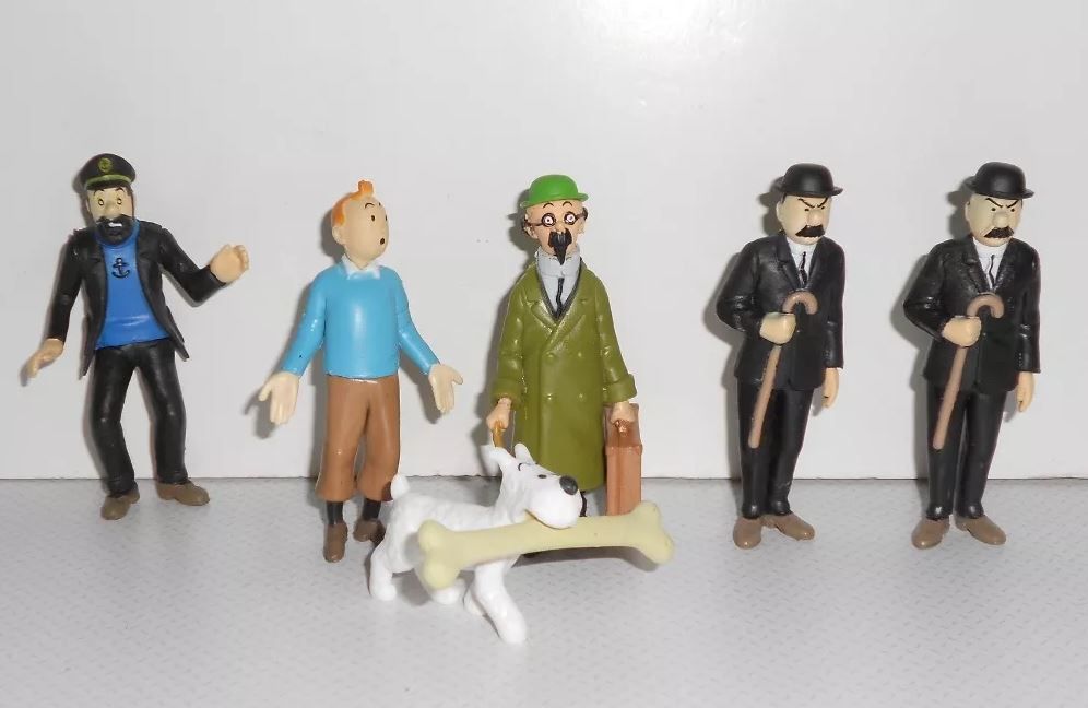 Coleção completa bonecos figuras pvc Tintin