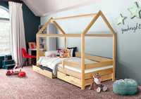 Łóżko dziecięce drewniane domek 90x200 - okazja!