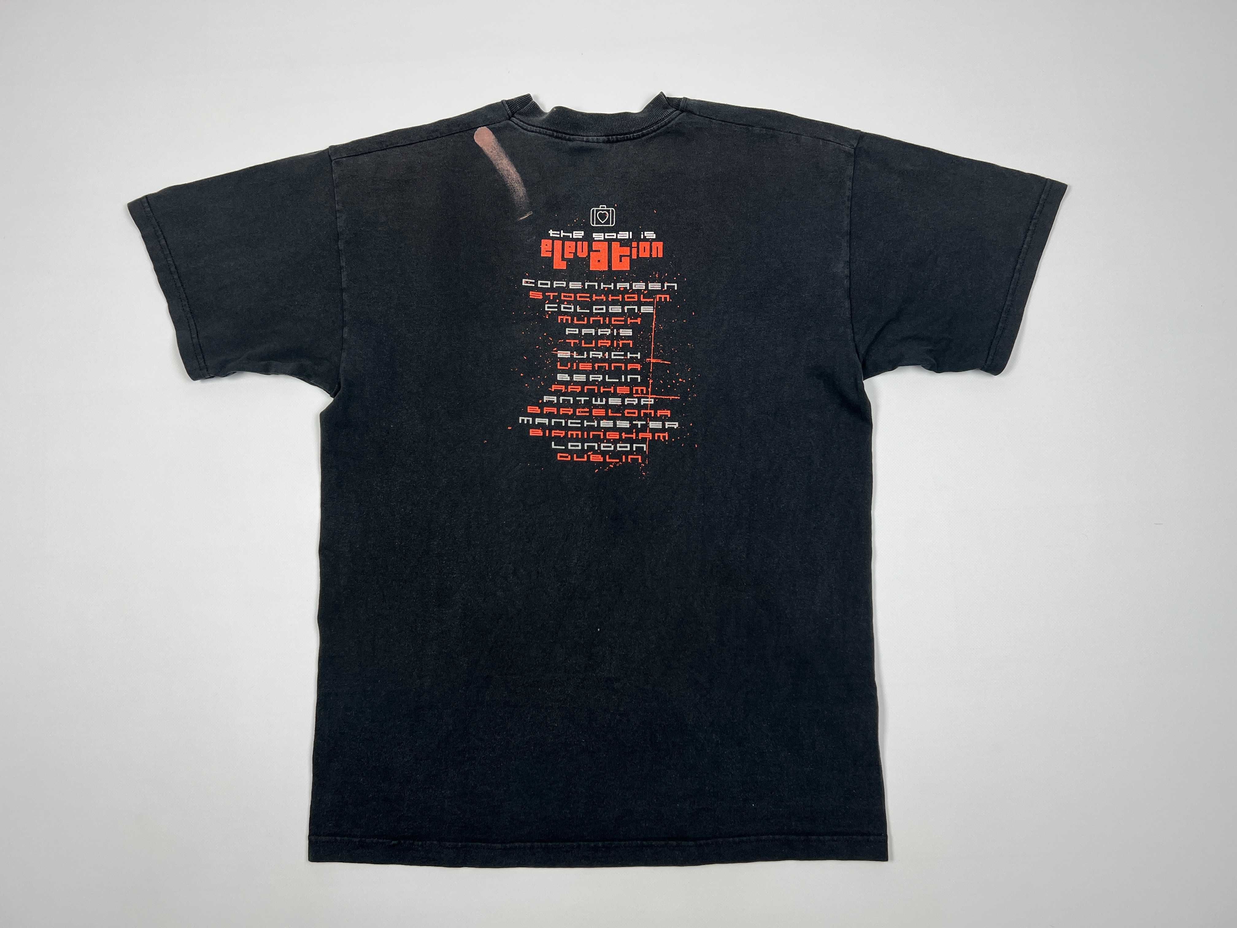 U2 футболка чоловіча вінтажна мерч рок группа screen stars ю2 чорна