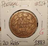 Portugal - moeda de 20 reis de 1883