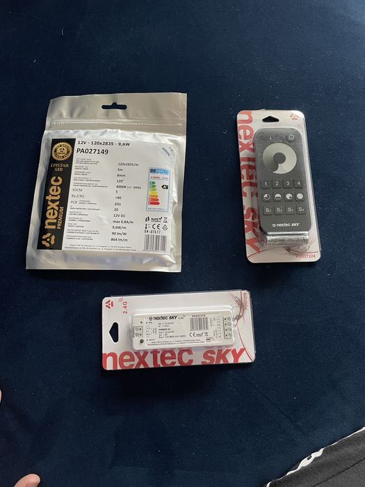 Nowy kompletny zestaw  led nextec - tasma,odbiornik pilot