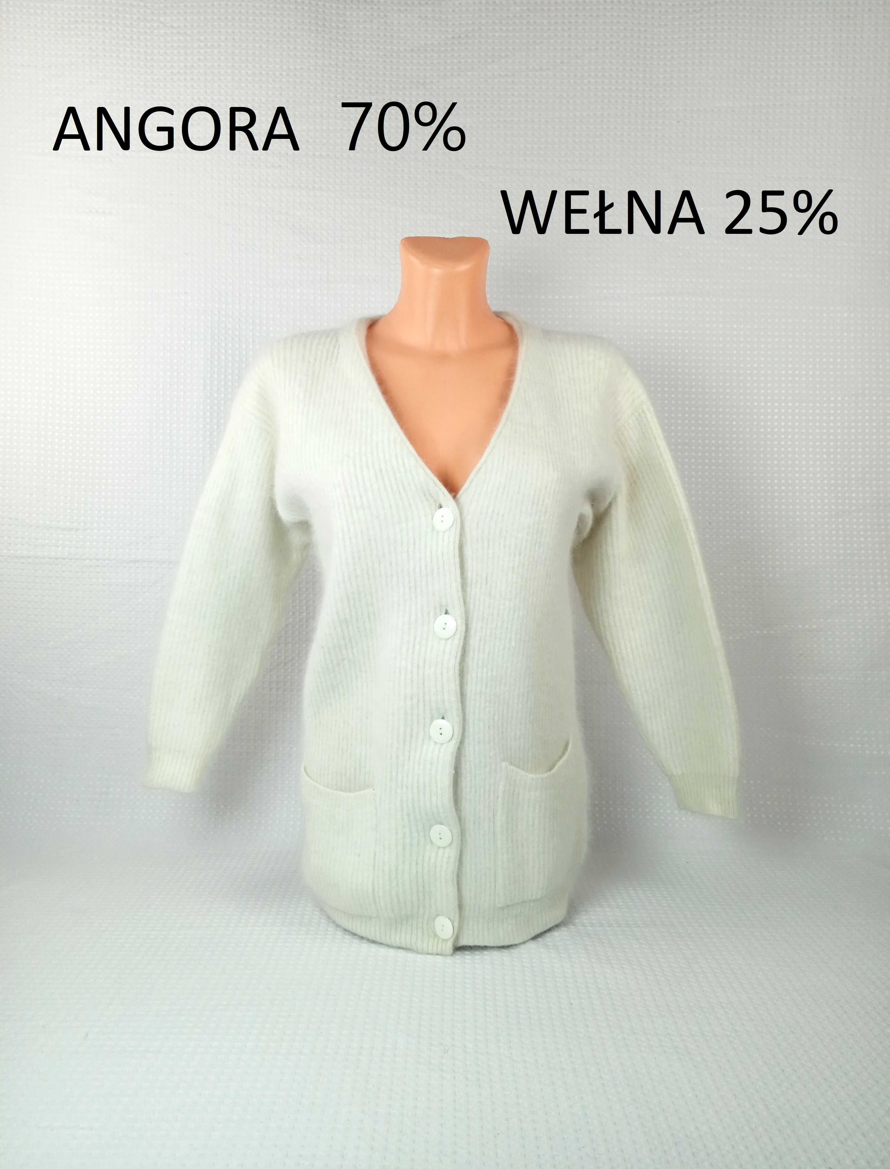 sweter z angory wełny