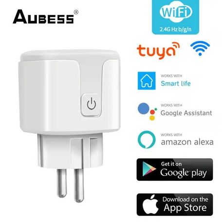 20A EU Умная розетка WiFi Smart Plug Alexa Google Home Tuya App