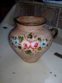 Pote jarra cântaro cerâmica pintado à mão