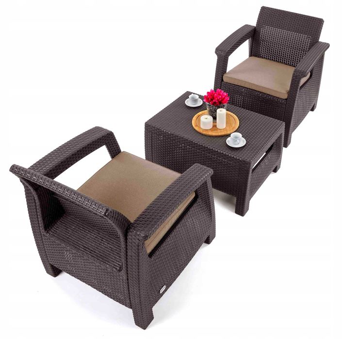 Комплект садовой мебели Keter пластиковый Corfu Weekend 3 шт