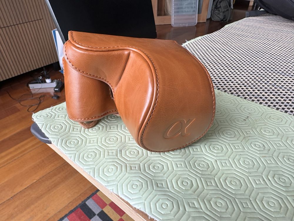 Bolsa pele sony a6000