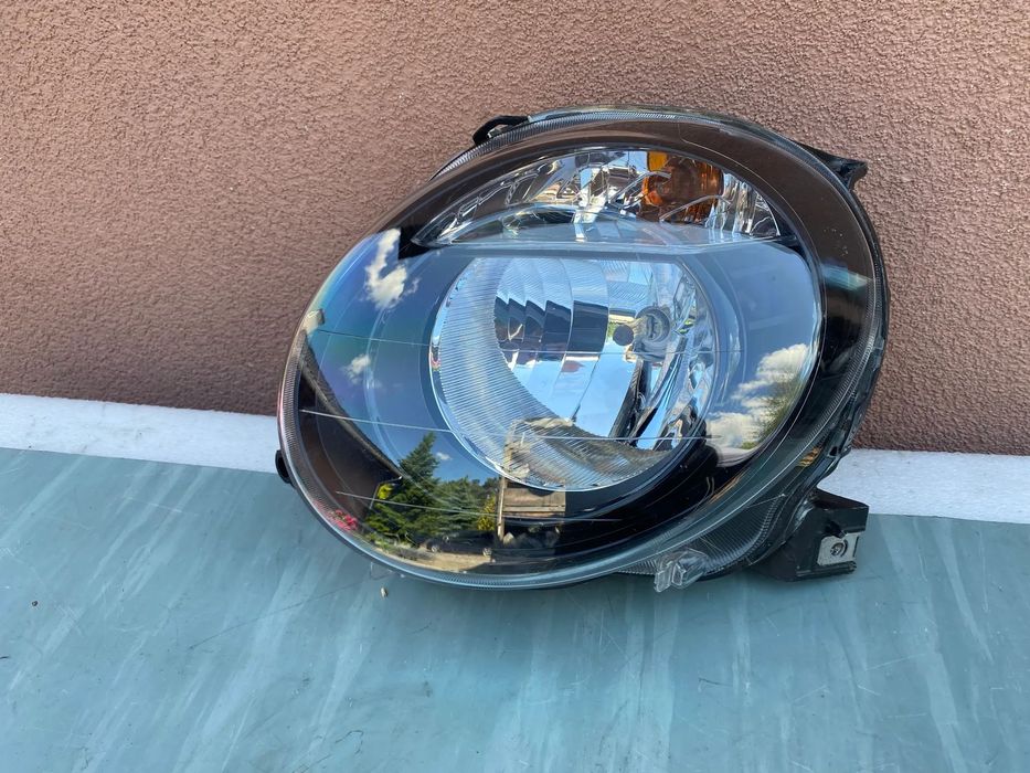 lampa fiat 500 czarna lewa eu cała