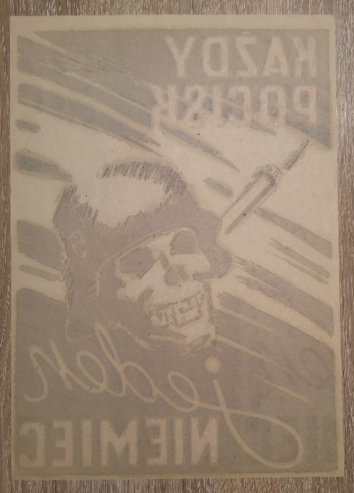 Plakat Każdy Pocisk Jeden Niemiec 1944 Chmielewski
