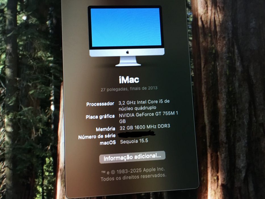 iMac 27” Finais 2013 macOS Sequoia, Office 2021 Pro Plus
