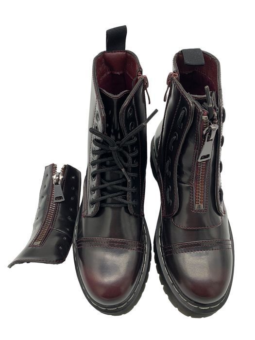 Buty damskie r. 38 botki sznurowane bordowe glany gruba podeszwa 2 w 1