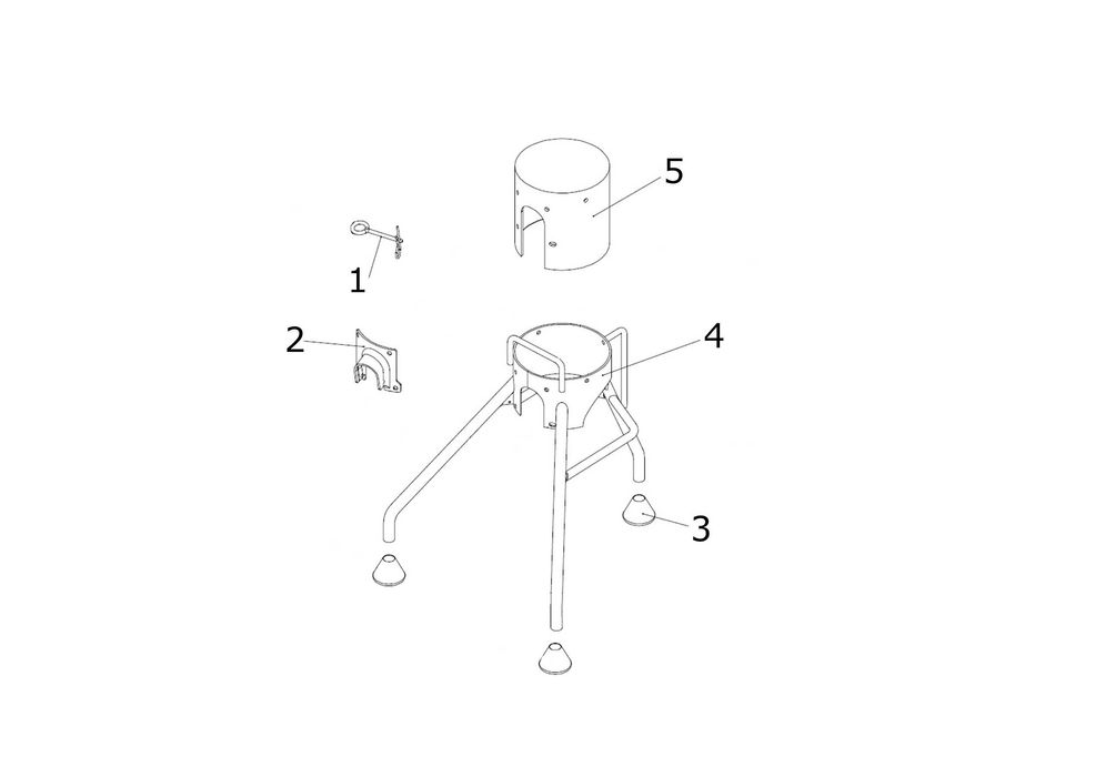 Nowy WYSOKI Stojak Wysypowy - koziołek na szybkozłącze 50/60/65