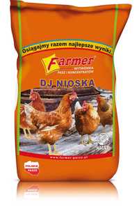 Pasza kruszona nioska dla kur zagrodowa DJ 25kg Farmer