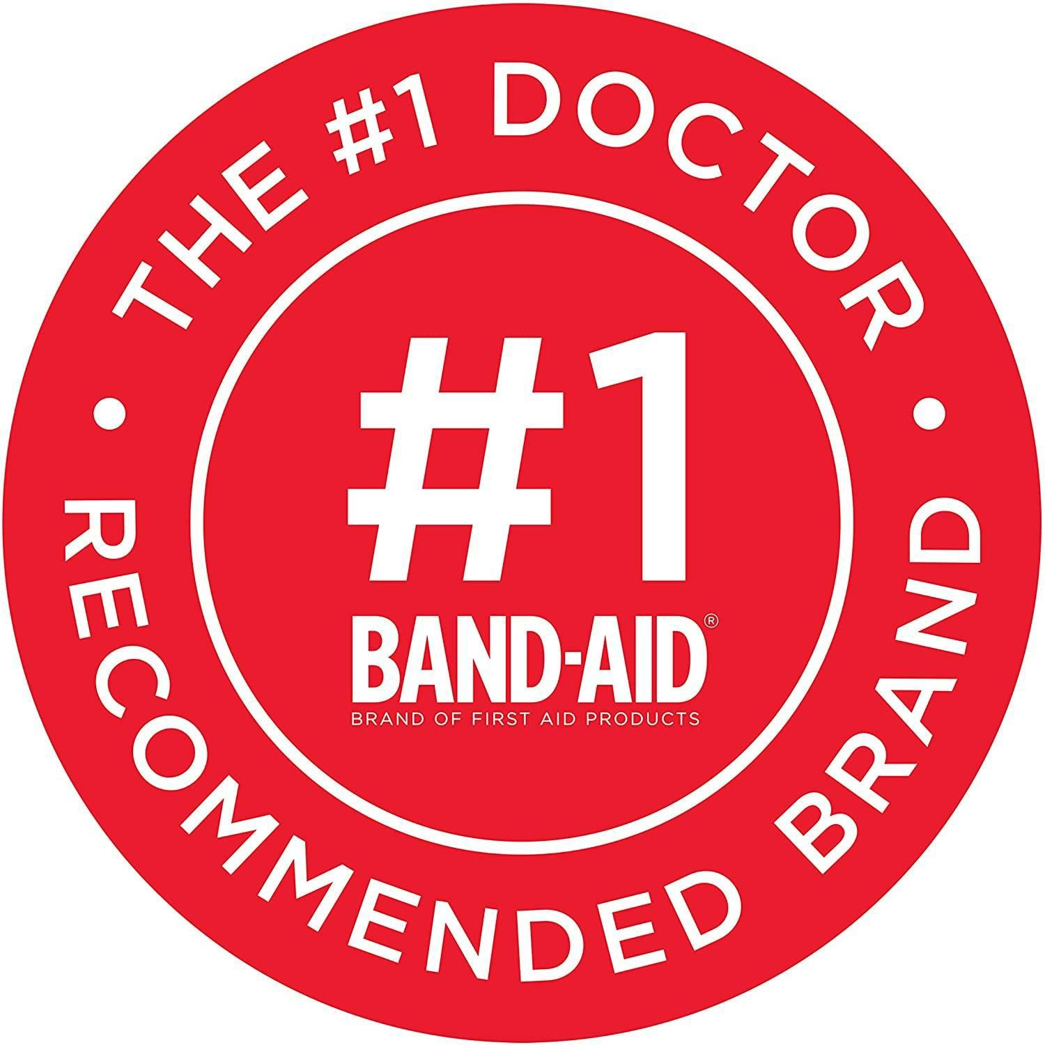 Band-Aid Brand Пластыри, лейкопластырь для мелких порезов и царапин