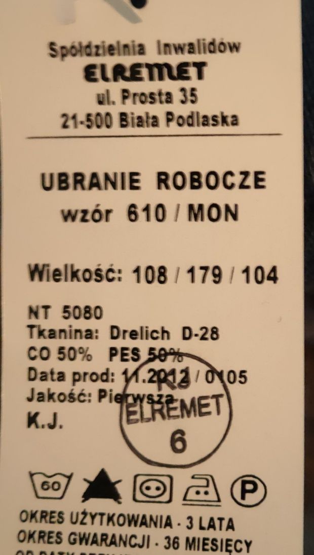 Ubranie robocze letnie różne rozmiary