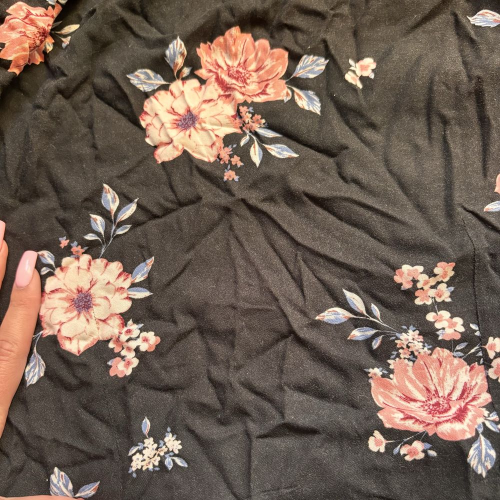 Czarny crop top H&M