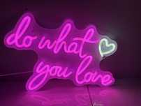 Neon do what you love- różowy