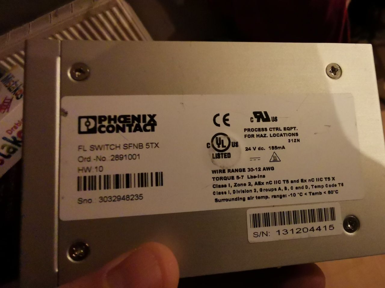 Switch przemysłowy FNB 5TX 24V DC 5XRJ45 PHOENIX CO