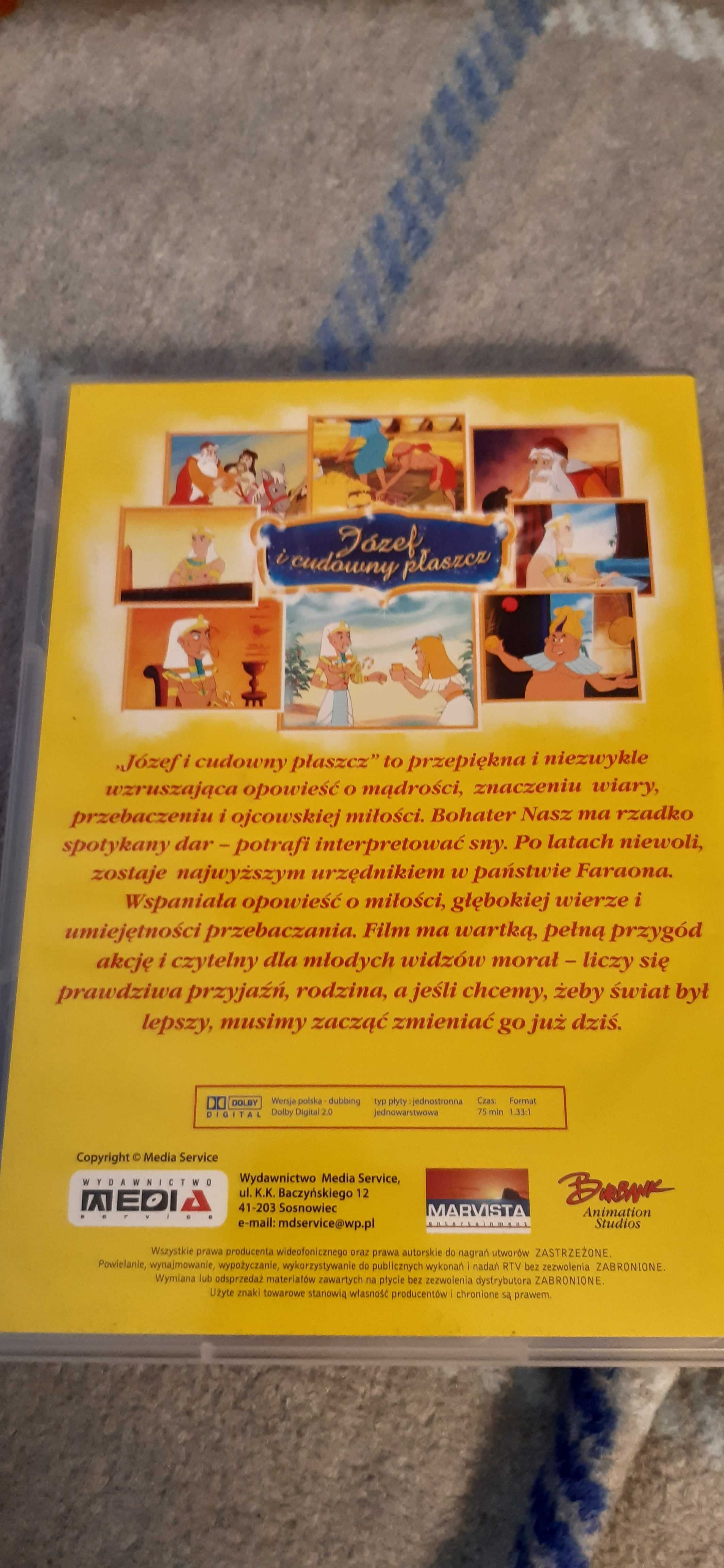 bajka dla dzieci Józef i cudowny płaszcz dvd