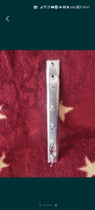 PRL - wieszak metalowy na 6 haczyków