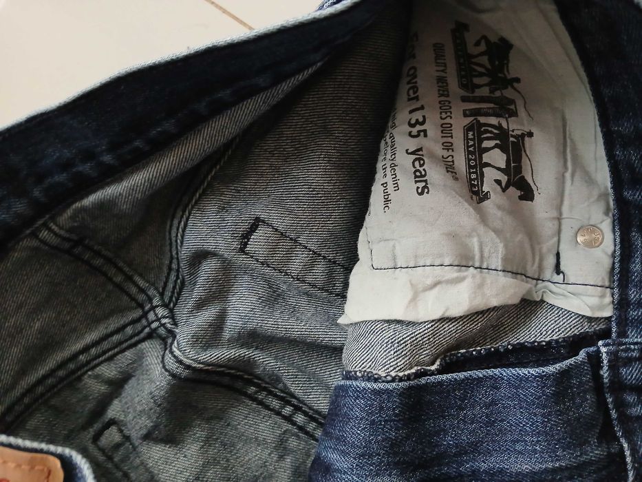 LEVIS jeansy 34 damskie wide leg 42 XL proste szeroka nogawka spodnie