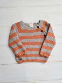 Sweter sweterek dla chłopca w paski z guzikami 80 cool club