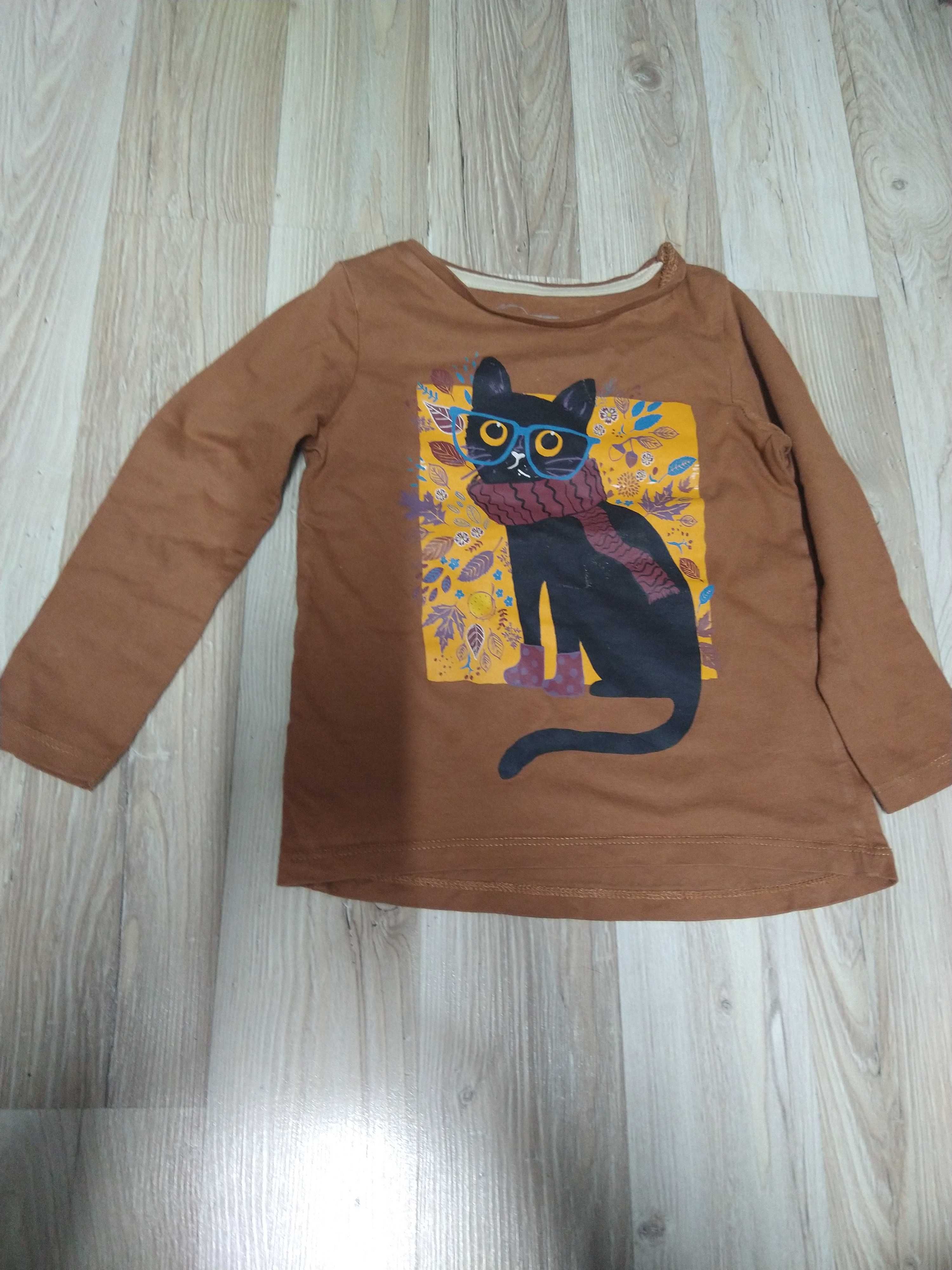 Bluzeczka dziewczęca kotek jesień rozm. 110