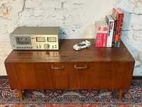 Niska szafka pod Tv kwiaty audio grmofon prl vintage retro
