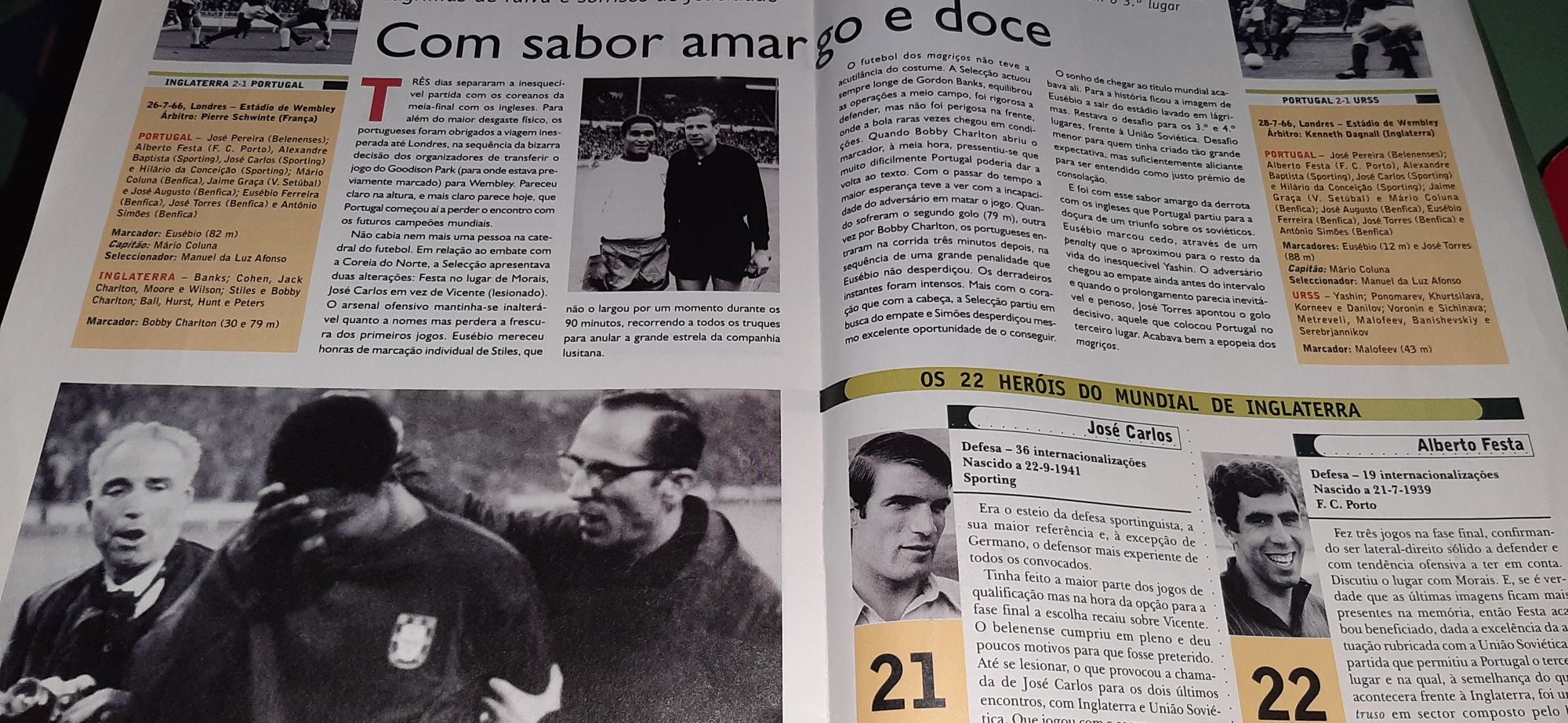 2 revistas Eusébio mundial 66/Chalana euro 84