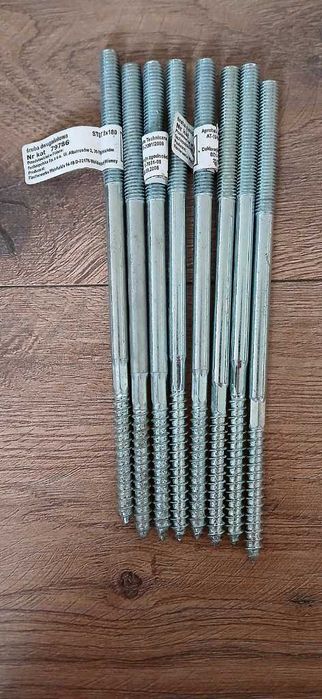 Śruby dwugwintowe 8 x 180 - 8szt.