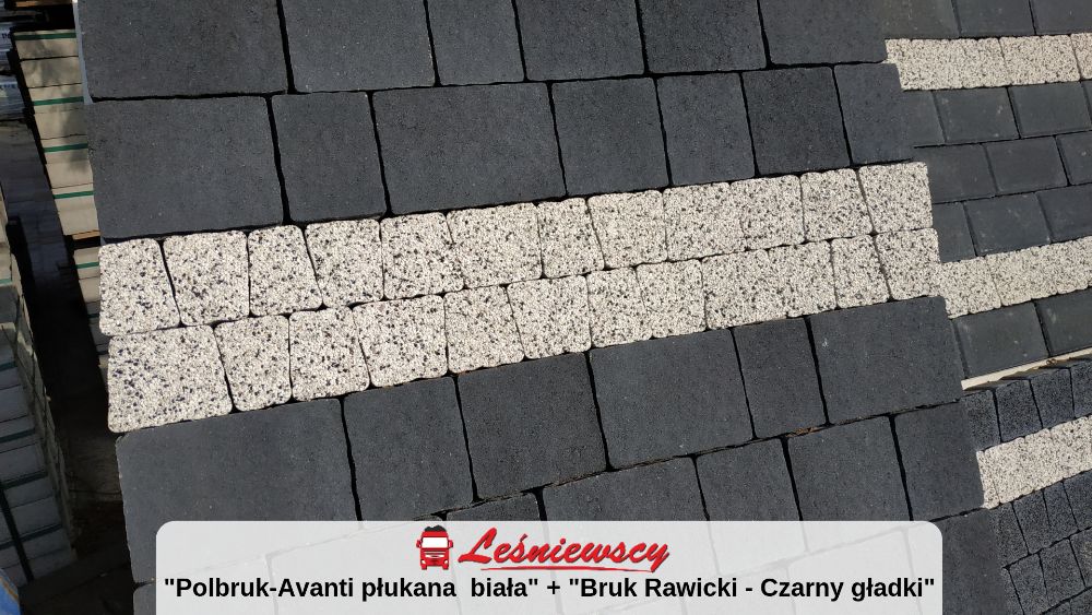 Polbruk Avanti BIAŁA-Kostka brukowa płukana/z posypką na schody! *HIT*