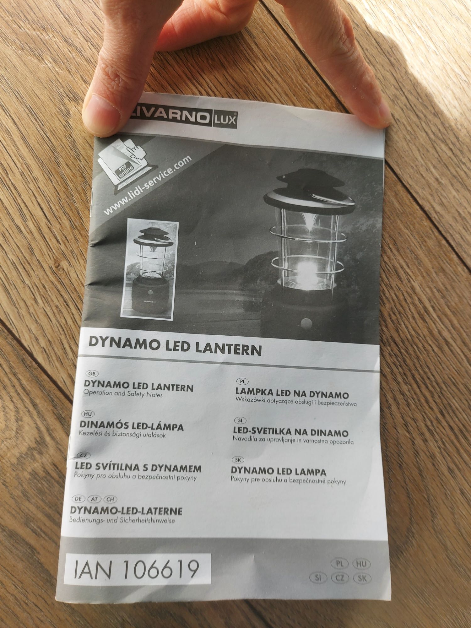 Lampka LED na dynamo