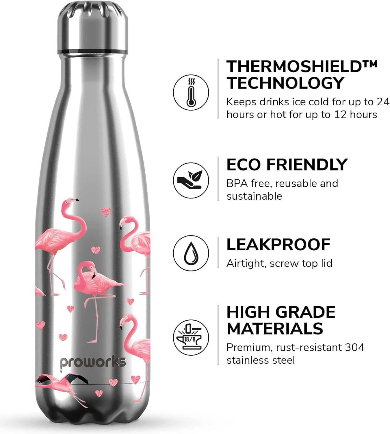 Butelka Proworks 750 ml termos FLAMING FLAMINGI W7