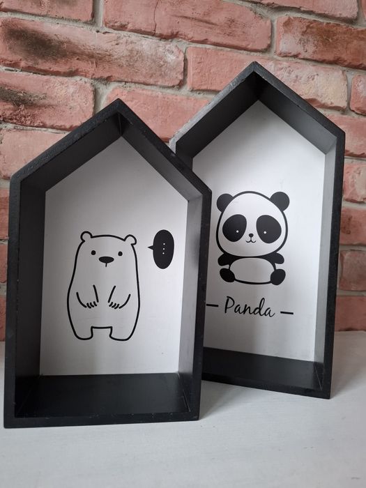 Zestaw półek domków panda miś