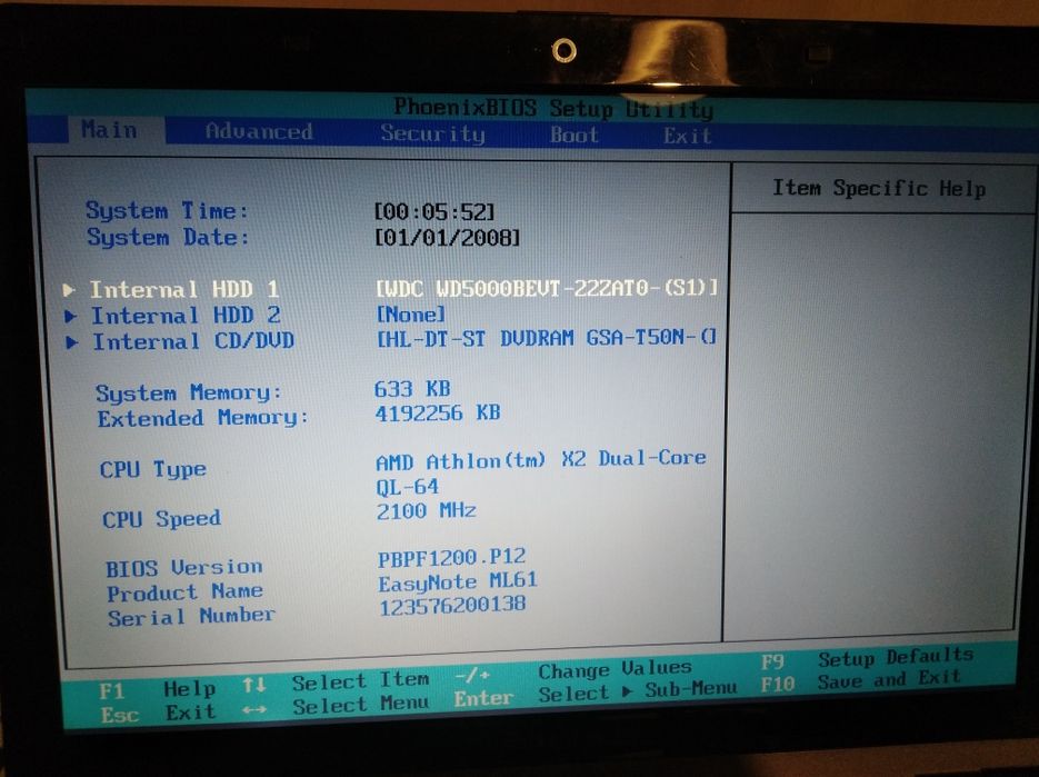 Laptop Packard Bell matryca 15,6 cali