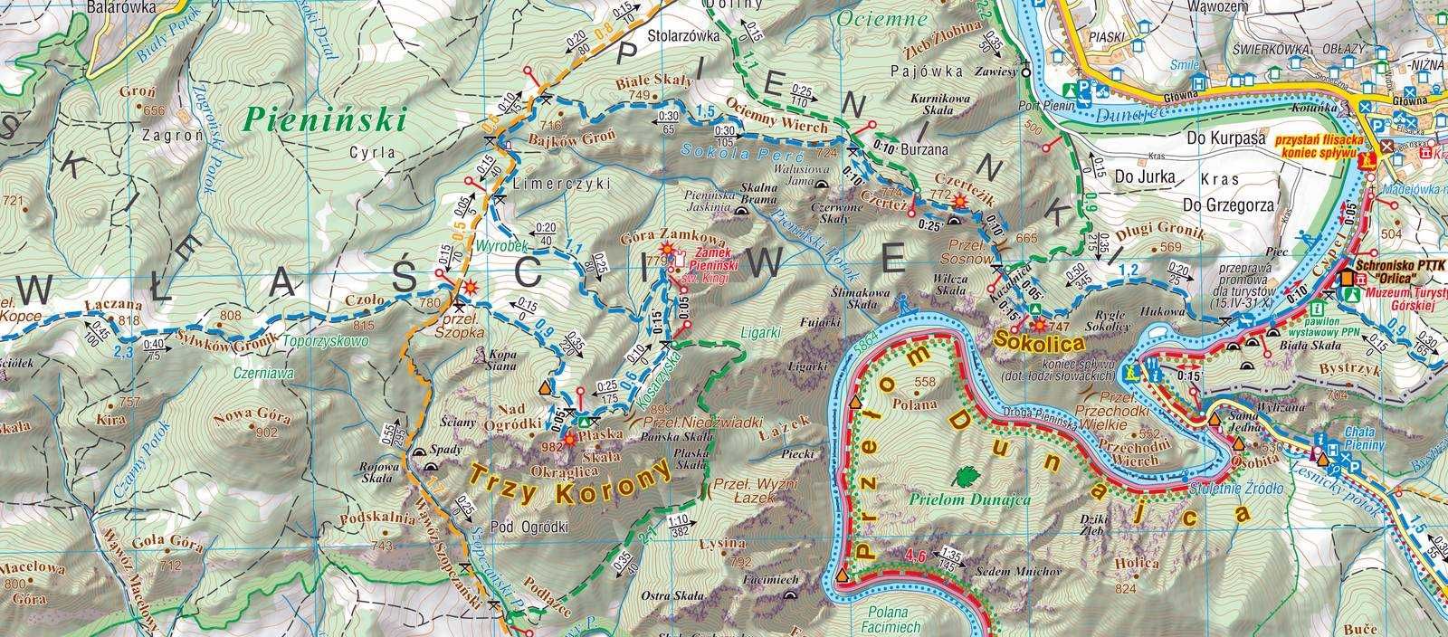 Mapa PIENINY 1:25 000 COMPASS laminowana