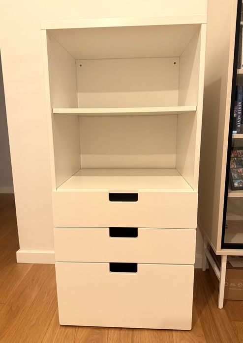Regał z szufladami, Ikea Stuva, biały