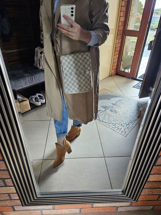 Saszetka torba nerka  nowa Louis Vuiton krata złote skuwki