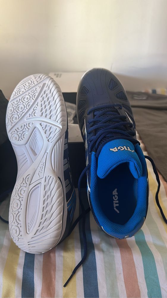 Sapatilha tenis de mesa Stiga 45 azul nunca usada