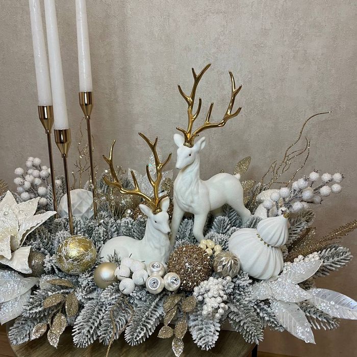 Новорічний декор Новорічна композиція Різдвяний підсвічник