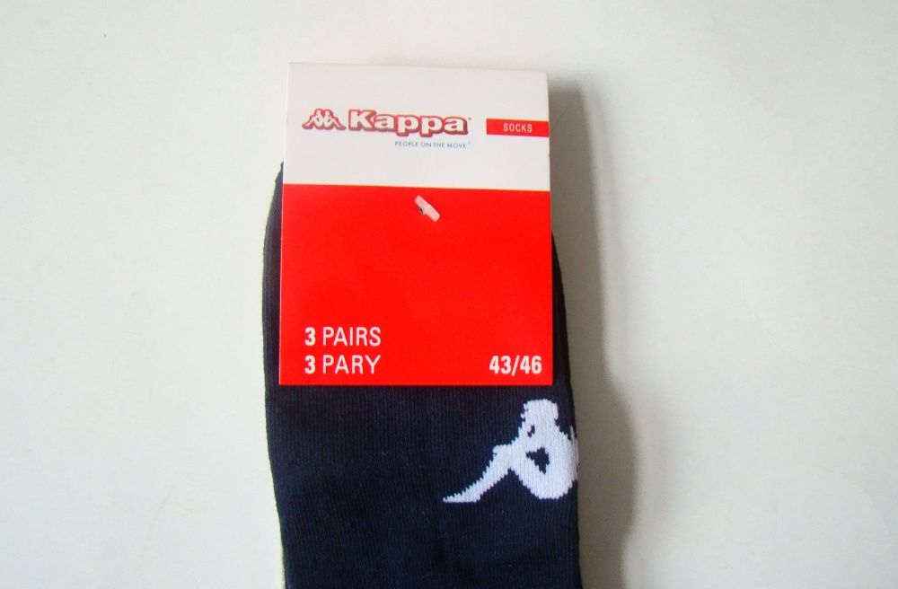 KAPPA SNEAKER Skarpety stopki 3 kolory 3 Pack r. 43-46