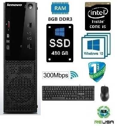 Pc Home/Office Lenovo S500-4ªGr. I5 |8GB|SSD512GB|W10|W11|WIFI|Kit