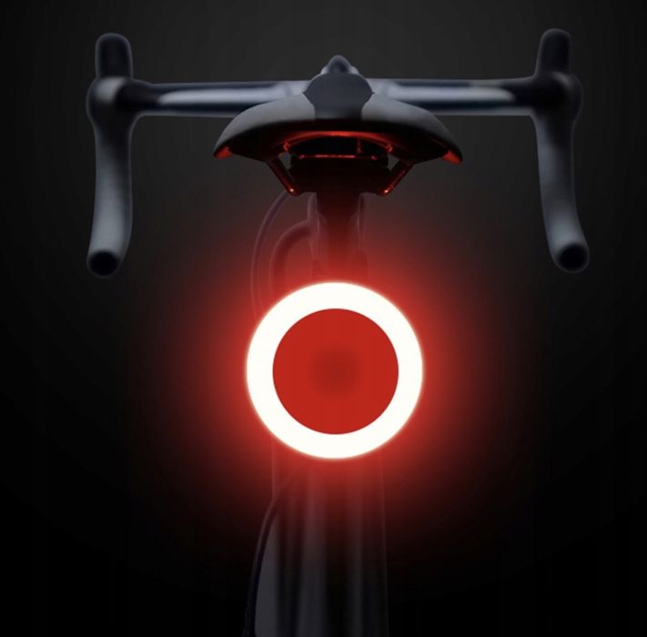 Lampka LED czerwona okragla tyl rower szosa mtb miejski USB