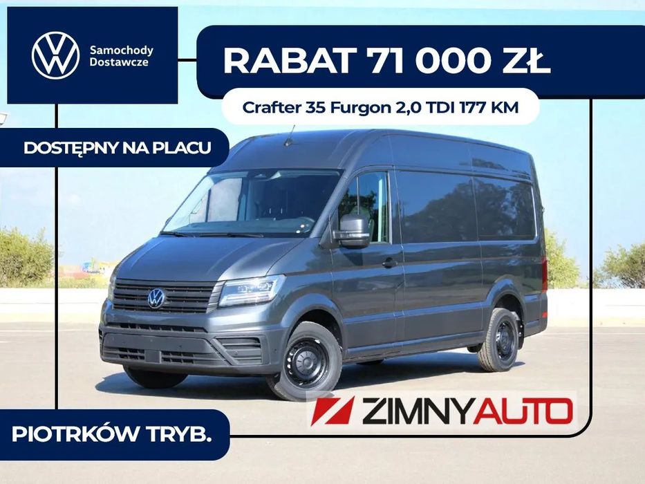 Volkswagen Crafter 35  Furgon z wysokim dachem 177 KM Manual 3640mm Dostępny od ręki!