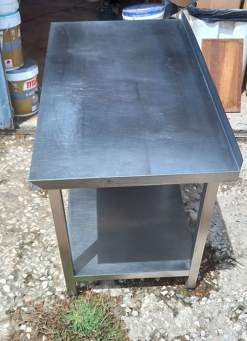 Bancada inox c/ 1 prateleira