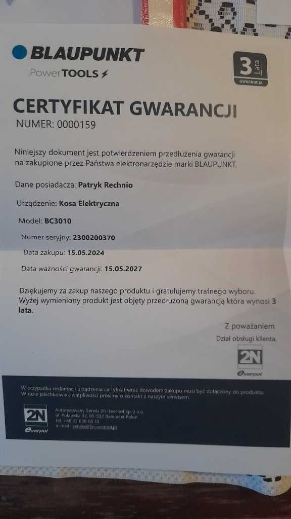 KOSA Podkaszarka Bosch - BLAUPUNKT BC3010   GWARANCJA  Kosiarka
