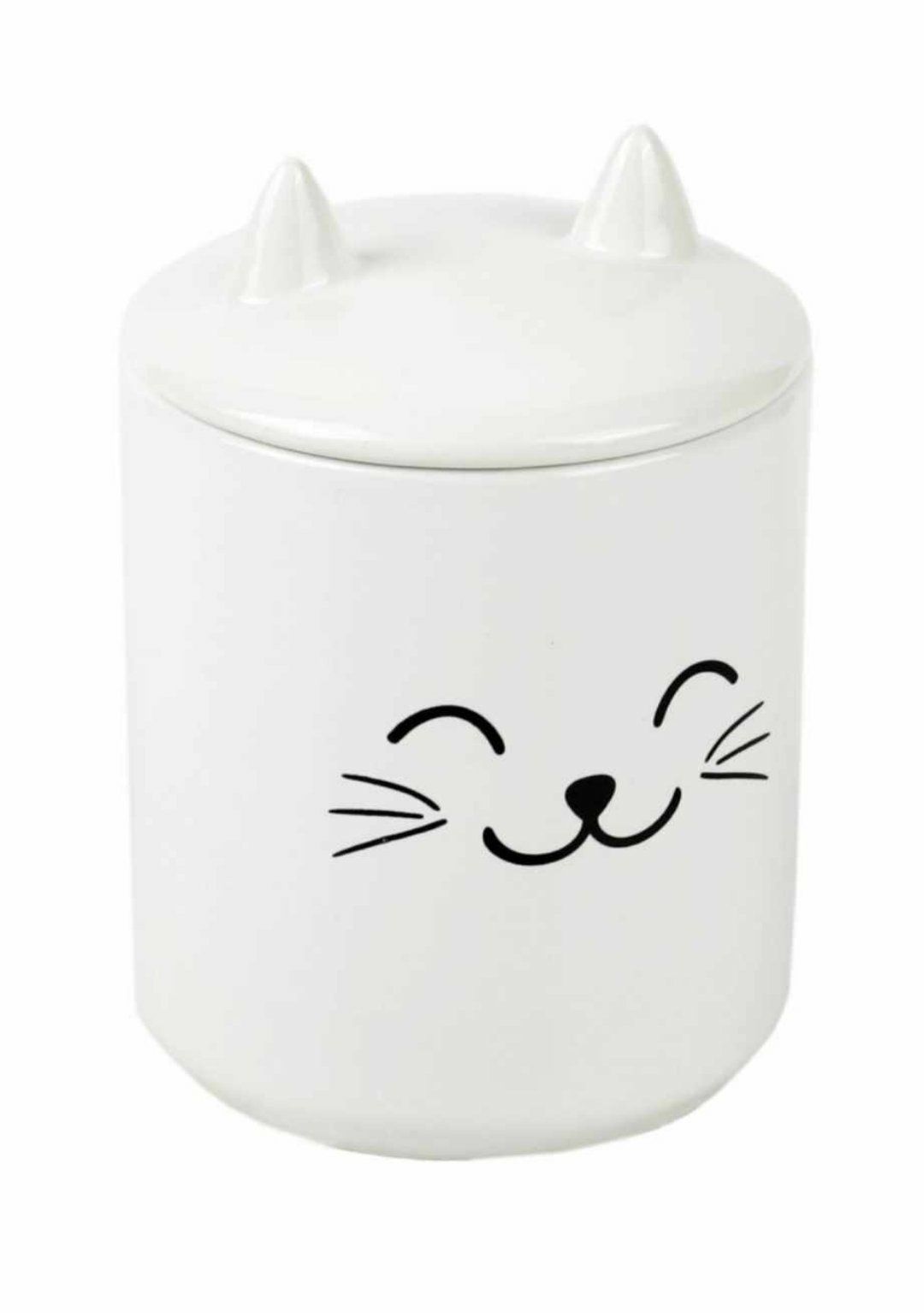 KIK pojemnik kot do przechowywania żywności biały ceramika NOWY