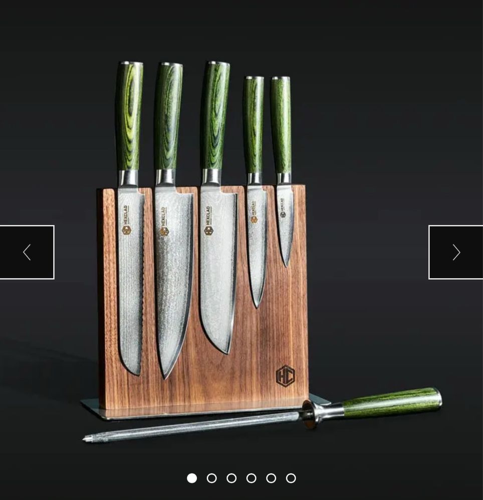 Zestaw 6 Sztuk Nozy Hexclad By Gordon Ramsey