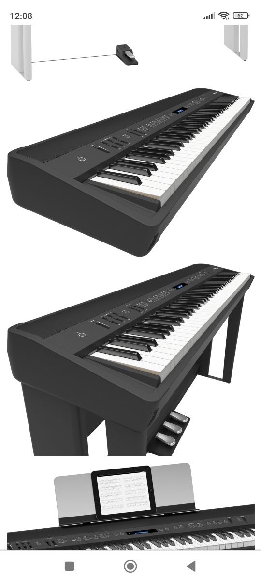 Piano Roland FP-90 com banco