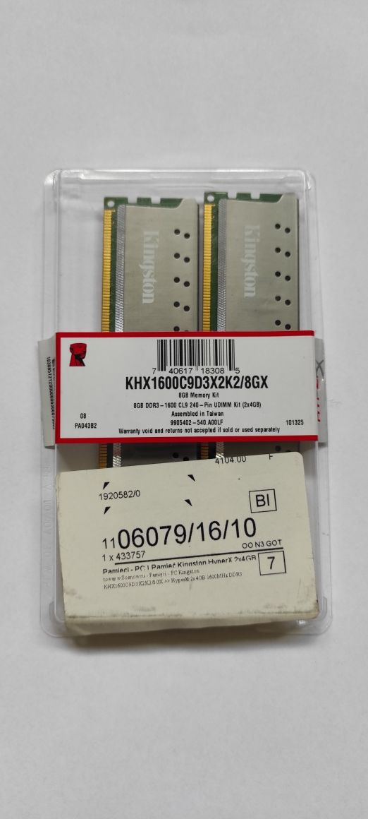 Pamięć RAM Kingston DDR3 8 GB 1600